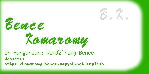 bence komaromy business card